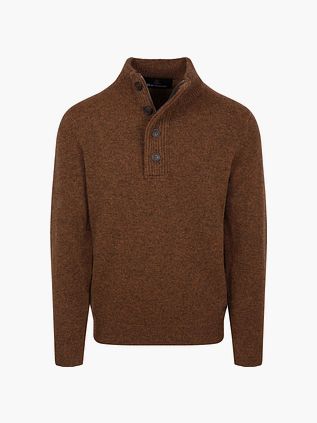 Barbour Mocker Sweater Wool Brown