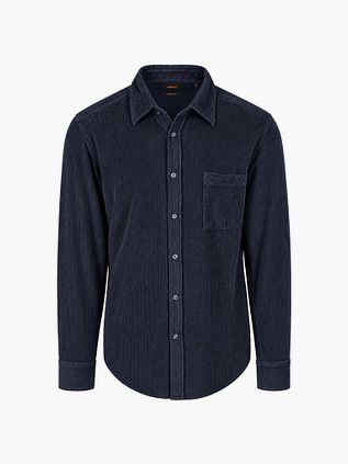 BOSS Relegant Hemd Corduroy Navy