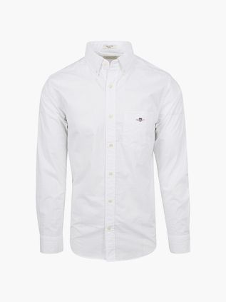 Gant Casual Skjorte i Poplin Hvid