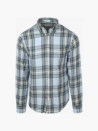 Gant Skjorte Flanel Ternet Blå