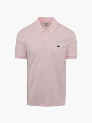 Lacoste poloshirt i pink piquén