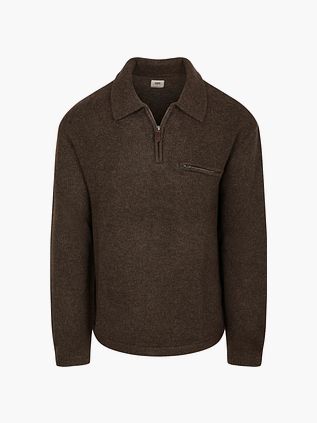 Levi's Longsleeve Half Zip Poloshirt Braun