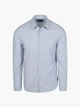 Marc O'Polo Overhemd Streep Lichtblauw