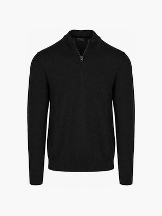 Olymp Half-Zip Genser Ull Svart