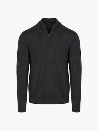 Olymp Half-Zip Tröja Ull Antracit