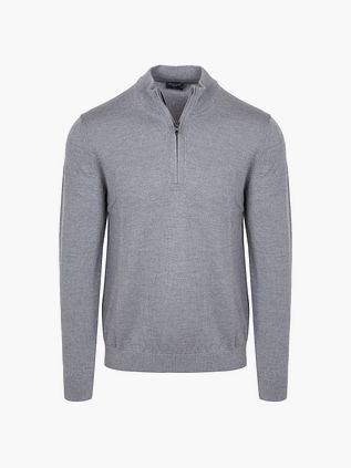 Olymp Half-Zip Tröja Ull Grå