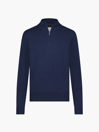 State Of Art Halv Lynlås Trøje Estate Mørkeblå