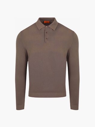 Suitable bawełniana koszulka polo Compact Taupe