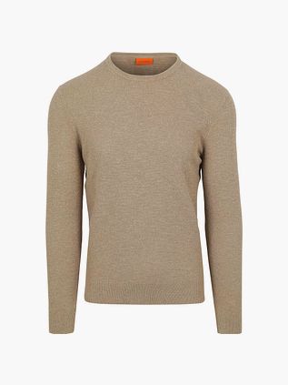 Suitable Trøje i Strukturstrik Beige