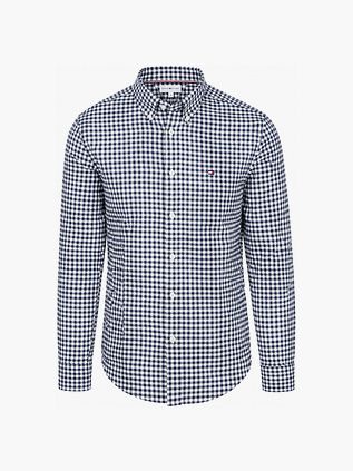Tommy Hilfiger Flanella Camicia Dobby Gingham Check navy
