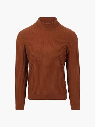 Blue Industry Mørkebrun Uldmix Rullekrave KBIW21