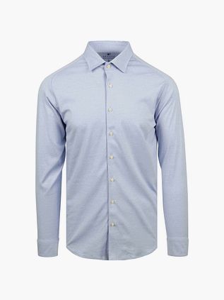 Desoto Skjorte Strygefri Kent Melange Lyseblå