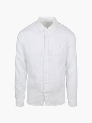 Koszula lniana KnowledgeCotton Apparel biała