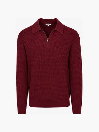 McGregor Maglia con mezza zip Polo Knitted Structure Burgundy