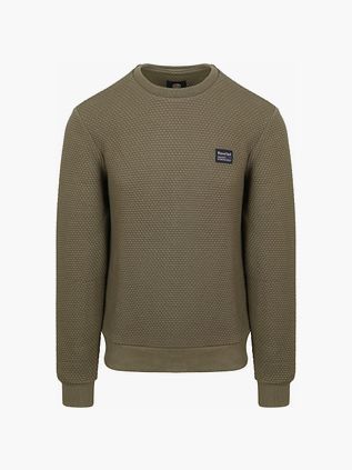 Petrol Struktur Pullover Oliven