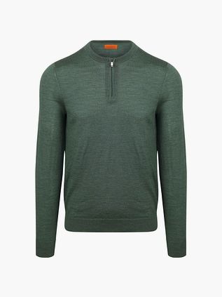 Suitable Crew Zip Merino Verde