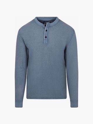 Superdry Trui Henley Textured Blauw