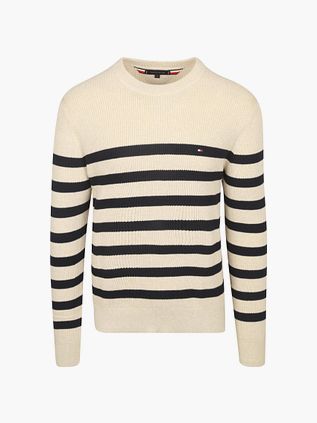 Tommy Hilfiger Sweatshirt med Ink Stripes i Beige