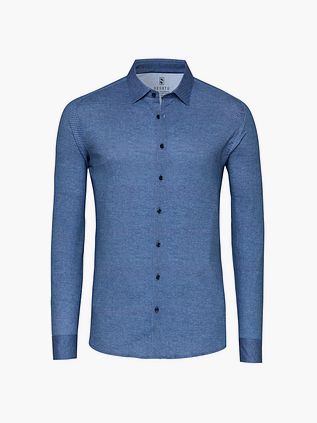 Desoto Skjorte Twill Optics Blå