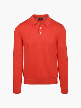 NZA Longsleeve Knitted Polo Shirt Red