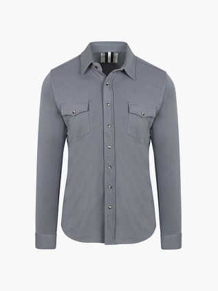 Profuomo Overshirt Western Jersey Niebieski