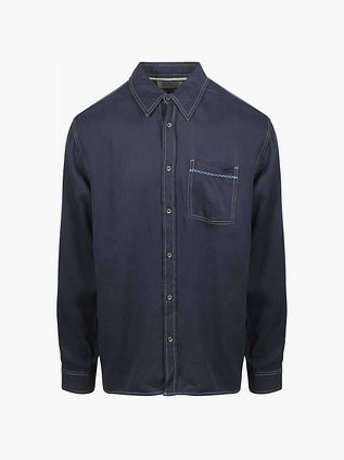Scotch and Soda Camisa Casual Tencel Navy