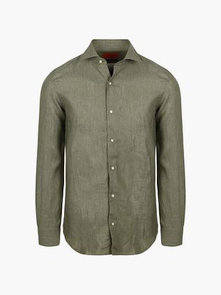 Suitable Skjorte i Grønt Linned