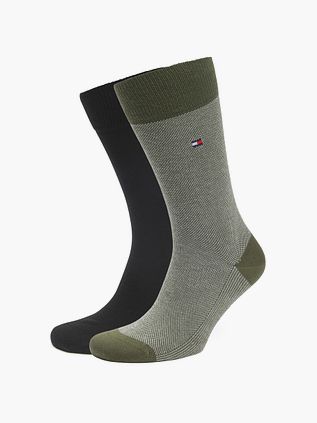 Tommy Hilfiger 2-pak Sokker Birdseye Grøn