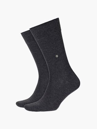 Burlington Ensfarvet Grå 2-pakke