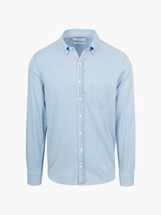 King Essentials The Tommy Denim Skjorte Chambray Lyseblå