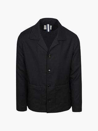 Overshirt Profuomo z wełny w kolorze granatowym