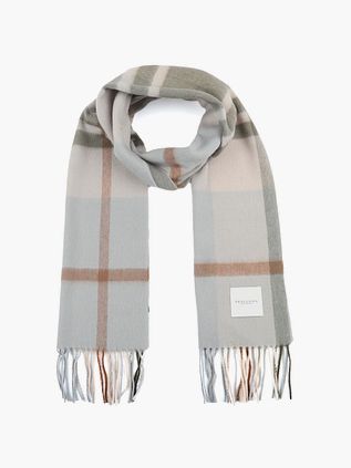 Profuomo Tørklæde i Lammeuld, Grå Rutet