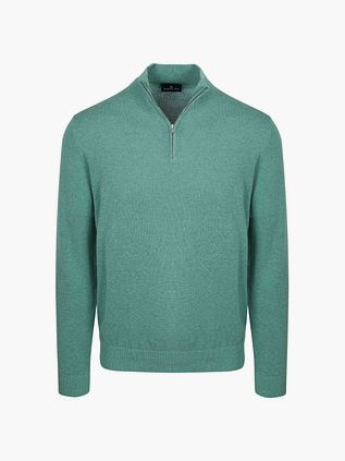 Sweter Steppin' Out Colin z zamkiem do połowy w kolorze zielonym