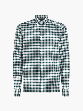 Tommy Hilfiger Oxford Skjorte Ternet Grøn