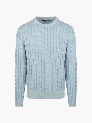 Tommy Hilfiger Pullover Cable Lyseblå