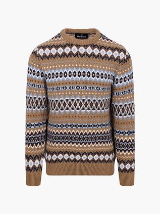 Barbour Fairisle Pullover Wool Camel
