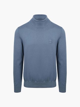 BOSS Rollneck Pullover Akiro Open Blue