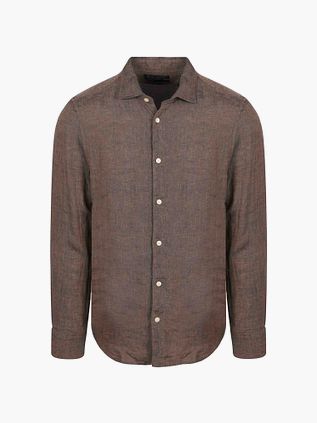 Marc O'Polo Skjorte Brun Linskjort