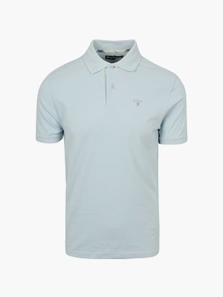 Barbour Tartan Piqué Polo Lyseblå