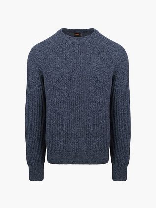 BOSS Klacier Tröja Ullblandning Marinblå