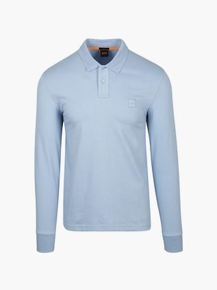 BOSS Passerby Polo Manga Larga Azul Claro