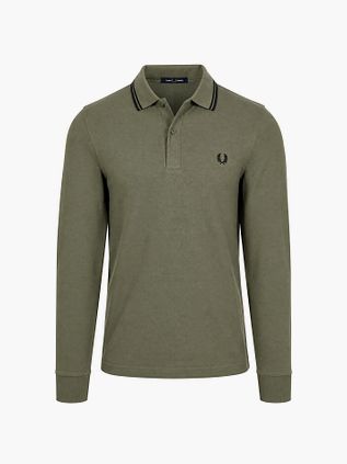 Fred Perry Langarm-Poloshirt Grün Z50