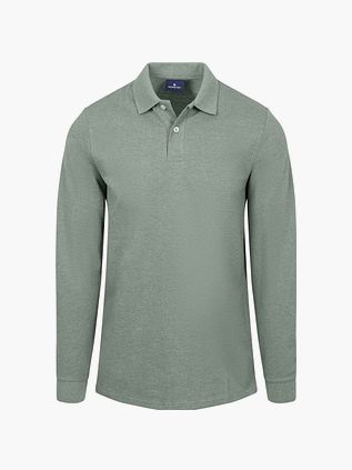 Koszulka polo Steppin' Out Piqué Classic z długim rękawem w kolorze zielonym