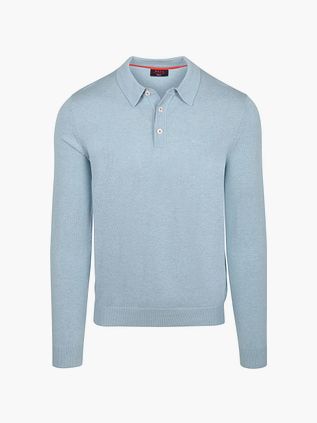 NZA Longsleeve Knitted Polo Shirt Light Blue