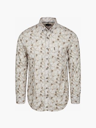 State Of Art Hemd mit Blumenprint Grau