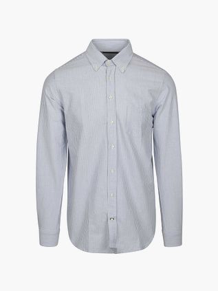 Steppin' Out Skjorte Oxford Stribet Lyseblå