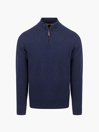 Suitable Pull Demi-Zip Laine D'agneau Marine