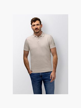 State of Art Knitted Polo Bouclé Ecru