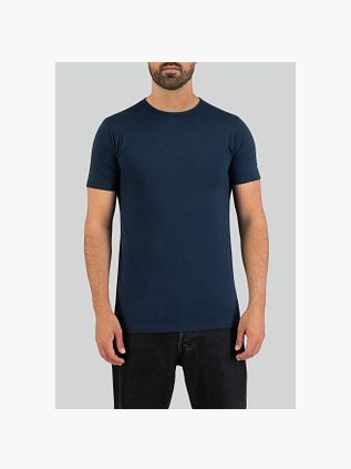 Slater 2-pack T-shirt Basic Extra Long O-neck Navy