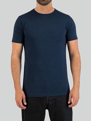 Slater 2-pak basis-T-shirt ekstra lang O-hals blå